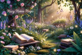 flowers and books